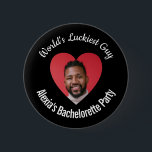 World's Luckiest Guy Bachelorette Party Pin Button<br><div class="desc">Celebrate the soon-to-be-married couple's love and humour with our "World's Luckiest Guy" Bachelorette Party Badge Pin! This amusing and personalised accessory is the perfect addition to any bachelorette party,  adding a touch of fun and playfulness to the festivities.</div>