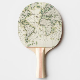 World's magnetic declination ping pong paddle