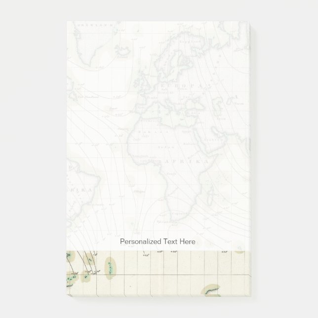 World's magnetic declination post-it notes (Front)