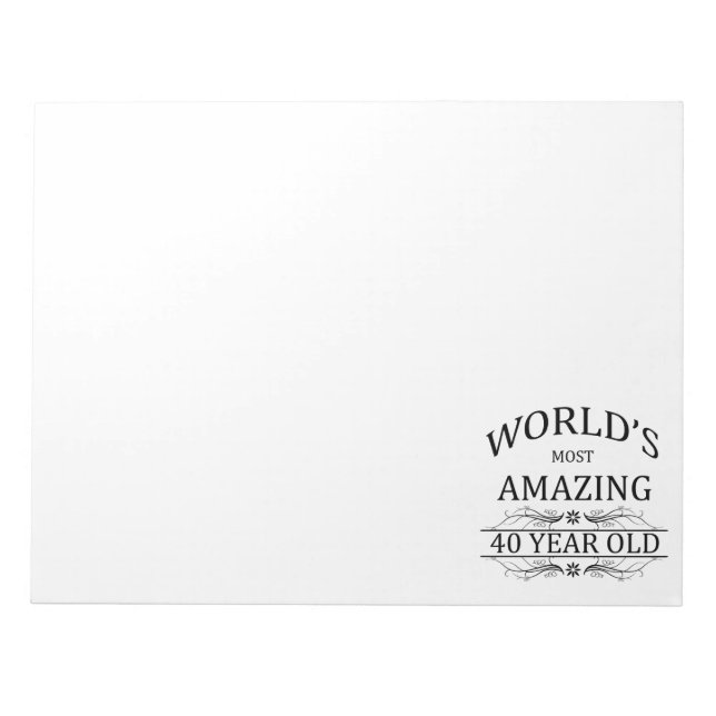 World's Most Amazing 40 Year Old Notepad (Front)