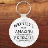 World's Most Amazing P.E. Teacher Key Ring (Front)