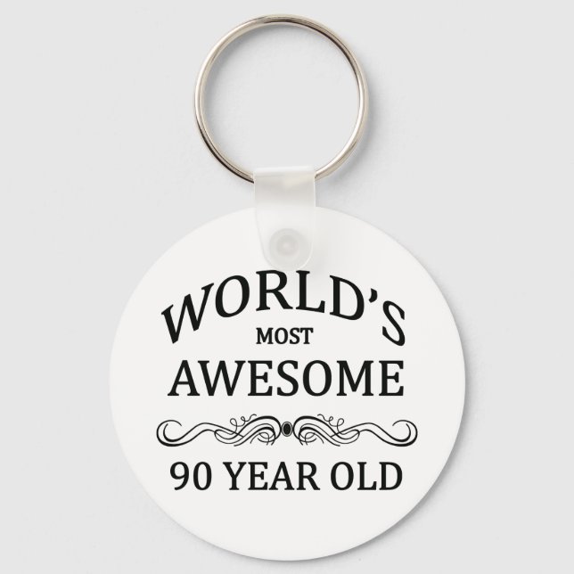 World's Most Awesome 90 Year Old Key Ring (Front)