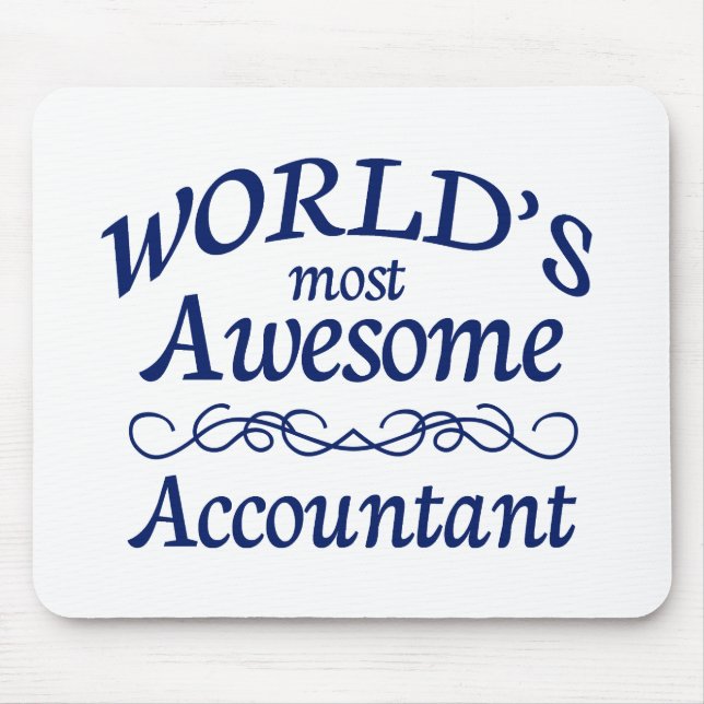 World's Most Awesome Accountant Mouse Mat (Front)