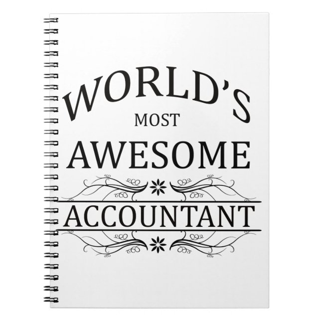World's Most Awesome Accountant Notebook (Front)