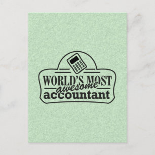 World's Most Awesome Accountant Postcard