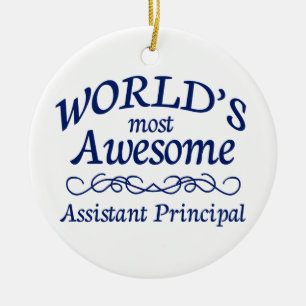 World's Most Awesome Assistant Principal Ceramic Tree Decoration