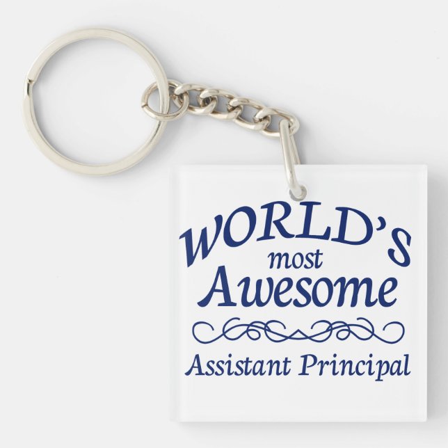 World's Most Awesome Assistant Principal Key Ring (Front)