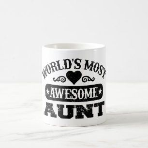 Worlds most awesome aunt coffee mug
