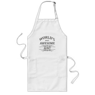 World's Most Awesome Aunt Long Apron