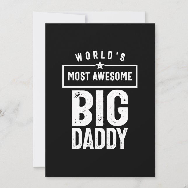 World's Most Awesome Big Daddy | Father Grandfathe Invitation (Front)
