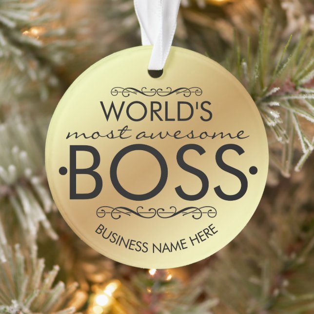 WORLD'S most awesome  Boss gift  Ornament (Tree)