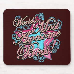 Worlds Most Awesome Boss Mouse Mat