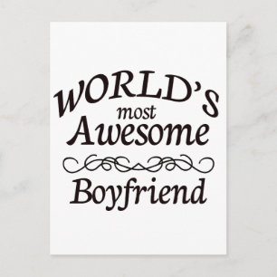 World's Most Awesome Boyfriend Postcard