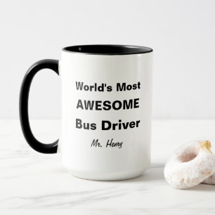 World's Most Awesome Bus Driver Personalised Mug