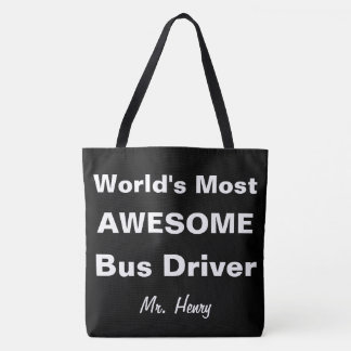 World's Most Awesome Bus Driver Personalised Tote Bag