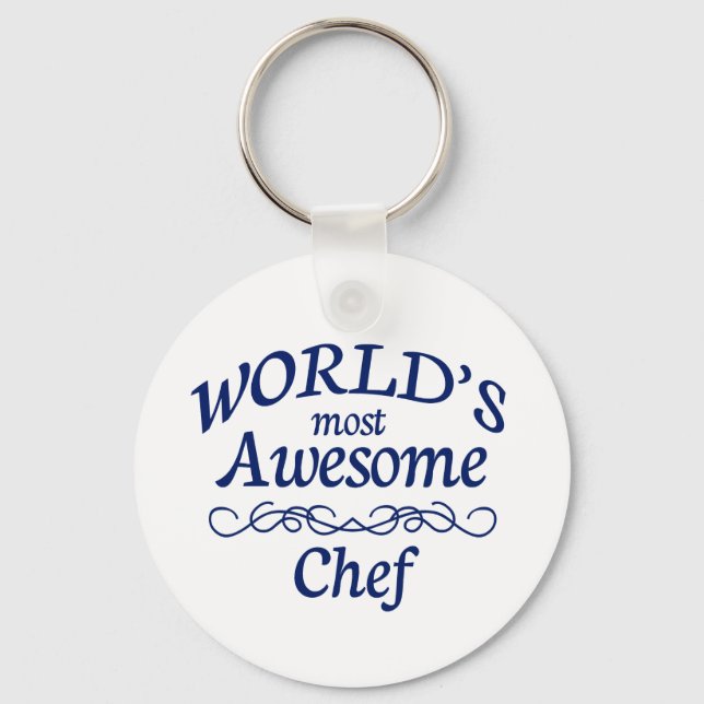 World's Most Awesome Chef Key Ring (Front)