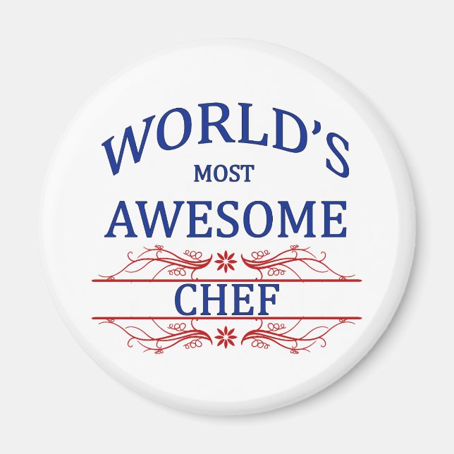 World's Most Awesome Chef Magnet (Front)