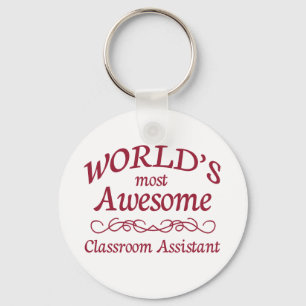World's Most Awesome Classroom Assistant Key Ring