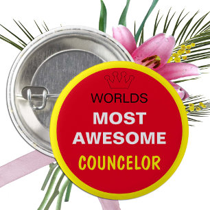 Worlds Most Awesome - Counsellor (best one) 3 Cm Round Badge