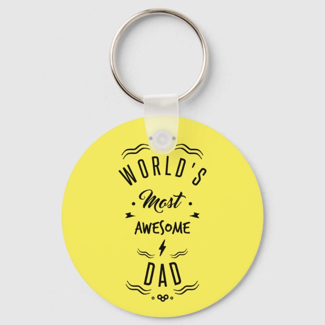 World's most awesome dad key ring (Front)