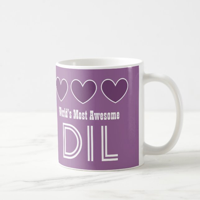 World's Most Awesome DAUGHTER IN LAW Hearts DIL Coffee Mug (Right)