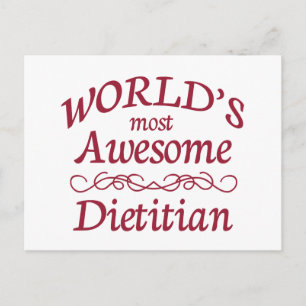 World's Most Awesome Dietician Postcard