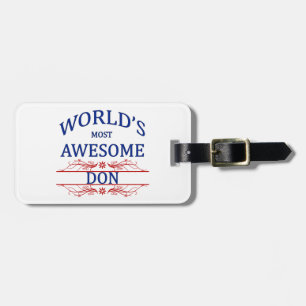 World's Most Awesome DON Luggage Tag