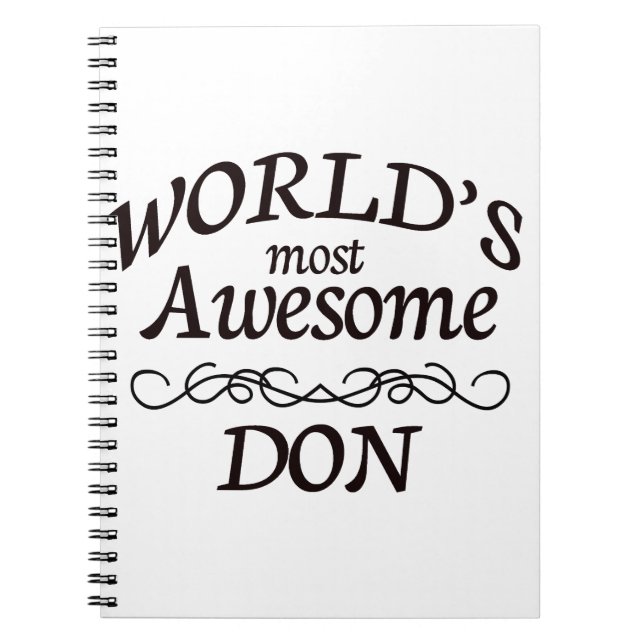 World's Most Awesome DON Notebook (Front)