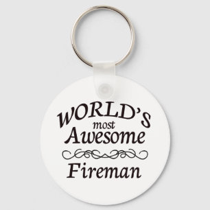 World's Most Awesome Fireman Key Ring