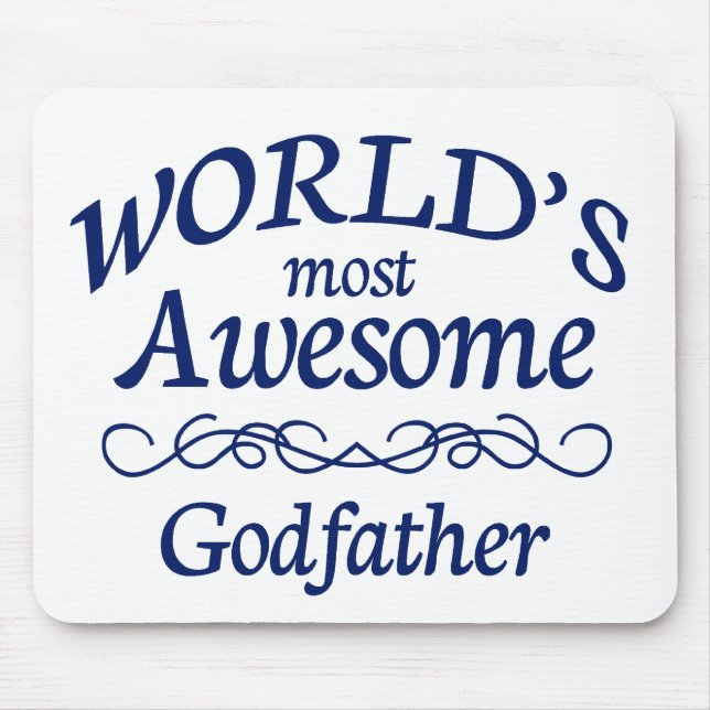 World's Most Awesome Godfather Mouse Mat (Front)