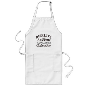 World's Most Awesome Godmother Long Apron