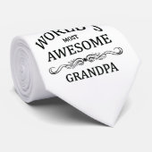 World's Most Awesome Grandpa Tie (Rolled)