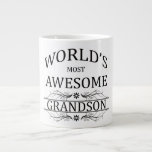 World's Most Awesome Grandson Large Coffee Mug<br><div class="desc">This fun world's most awesome grandson design will make a perfect birthday gift</div>