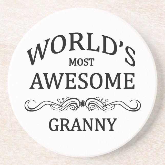 World's Most Awesome Granny Coaster (Front)
