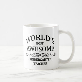 World's Most Awesome Kindergarten Teacher Coffee Mug