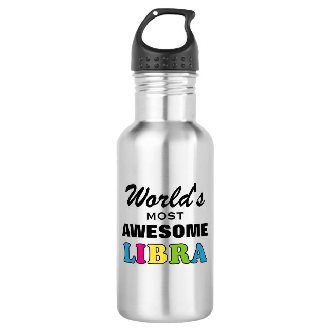 World's Most Awesome Libra Water Bottle (Front)