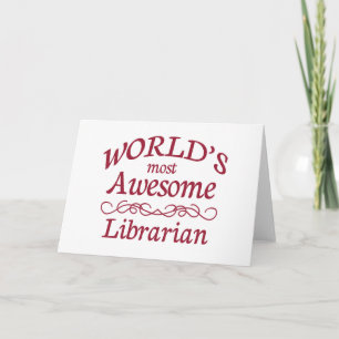 World's Most Awesome Librarian Card