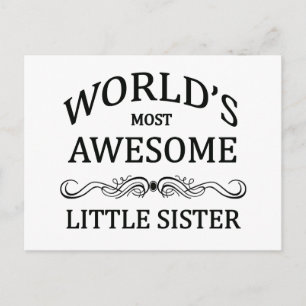 World's Most Awesome Little Sister Postcard