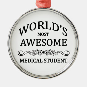 World's Most Awesome Medical Student Metal Tree Decoration