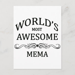World's Most Awesome Mema Postcard