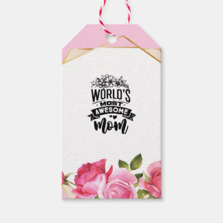Worlds Most Awesome mum Gift Tag