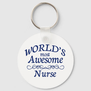 World's Most Awesome Nurse Key Ring