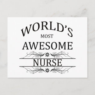 World's Most Awesome Nurse Postcard