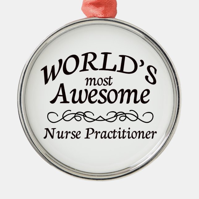 World's Most Awesome Nurse Practitioner Metal Tree Decoration (Front)