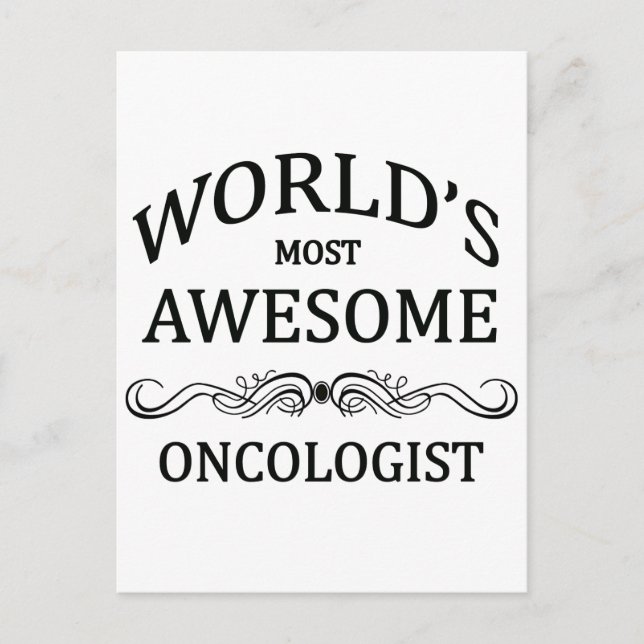World's Most Awesome Oncologist Postcard (Front)