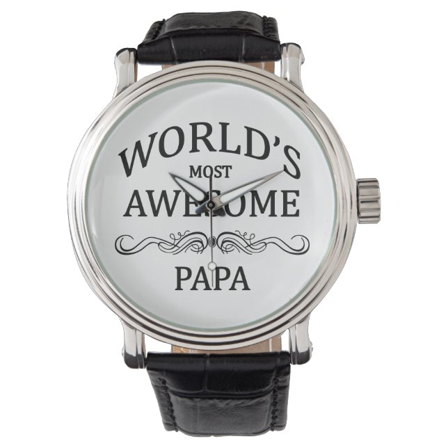 World's Most Awesome Papa Watch (Front)