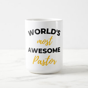World's Most Awesome Pastor bl Coffee Mug