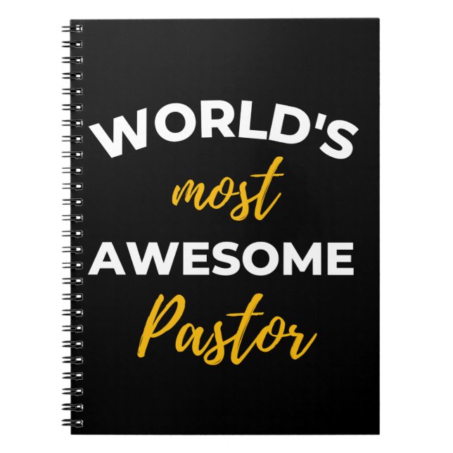World's Most Awesome Pastor Notebook (Front)