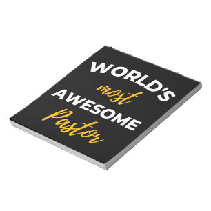 World's Most Awesome Pastor Notepad