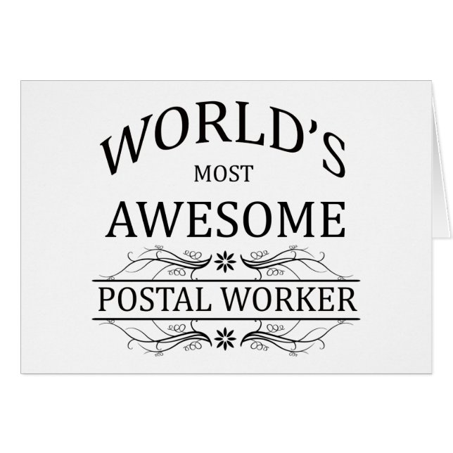 World's Most Awesome Postal Worker (Front Horizontal)